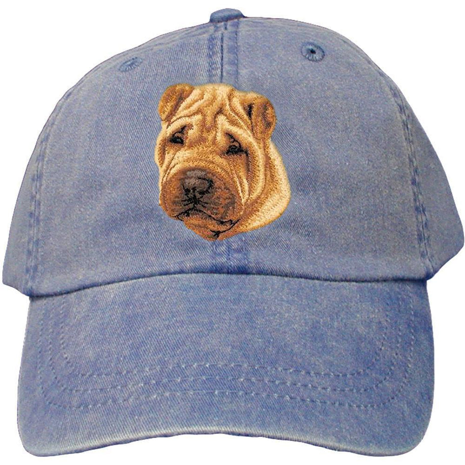 Embroidered Baseball Caps Denim  Chinese Shar Pei D77