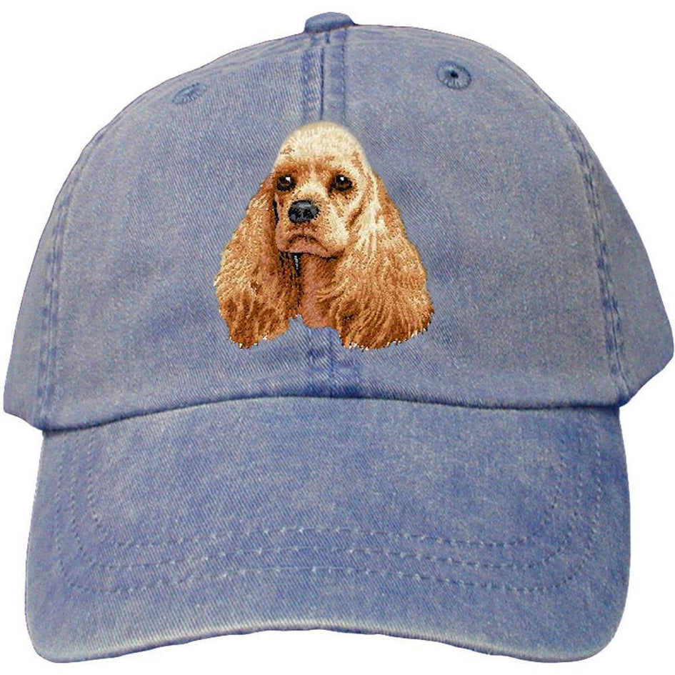 Embroidered Baseball Caps Denim  Cocker Spaniel D20