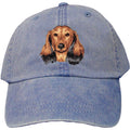 Embroidered Baseball Caps Denim  Dachshund D109