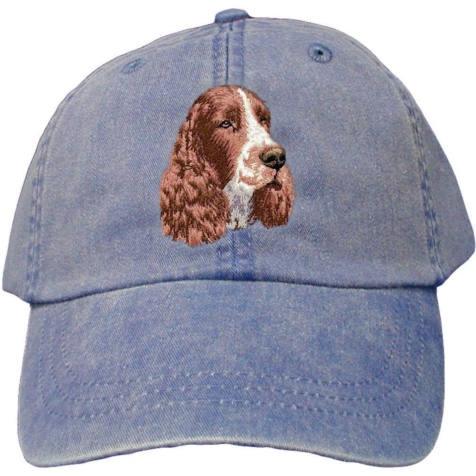 Embroidered Baseball Caps Denim  English Springer Spaniel D130