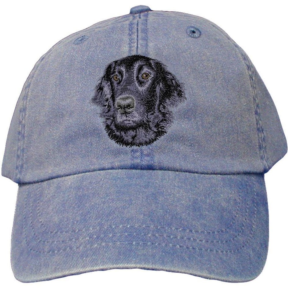 Embroidered Baseball Caps Denim  Flat Coated Retriever D53