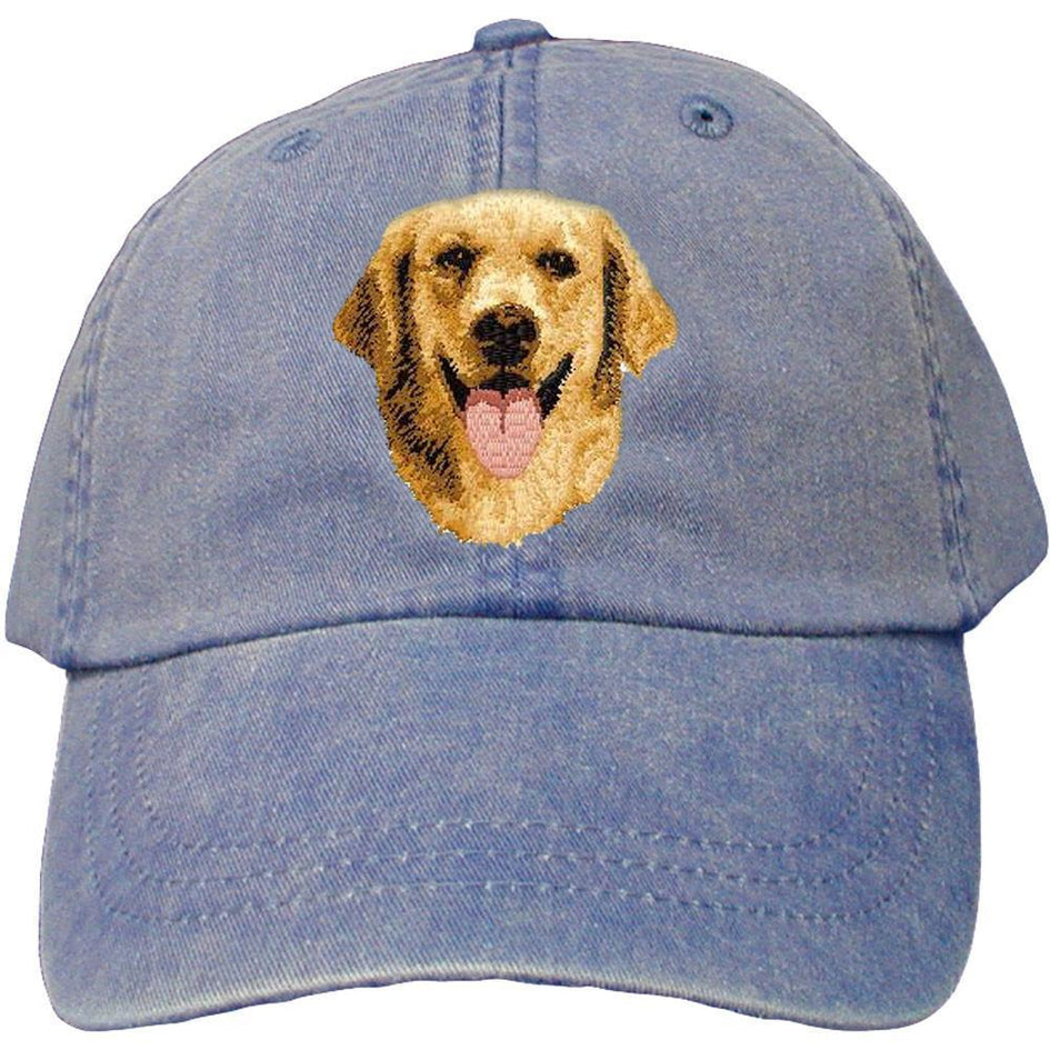 Embroidered Baseball Caps Denim  Golden Retriever D5