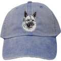 Embroidered Baseball Caps Denim  Norwegian Elkhound D144