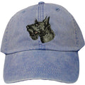 Embroidered Baseball Caps Denim  Scottish Terrier D32