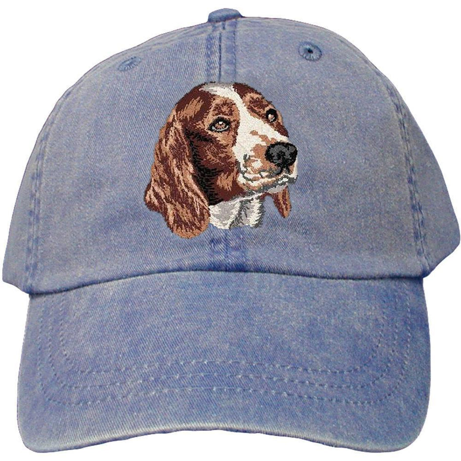 Embroidered Baseball Caps Denim  Welsh Springer Spaniel DV170