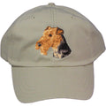 Embroidered Baseball Caps Grey  Airedale Terrier D67