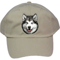 Embroidered Baseball Caps Grey  Alaskan Malamute D33