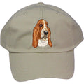 Embroidered Baseball Caps Grey  Basset Hound DV286