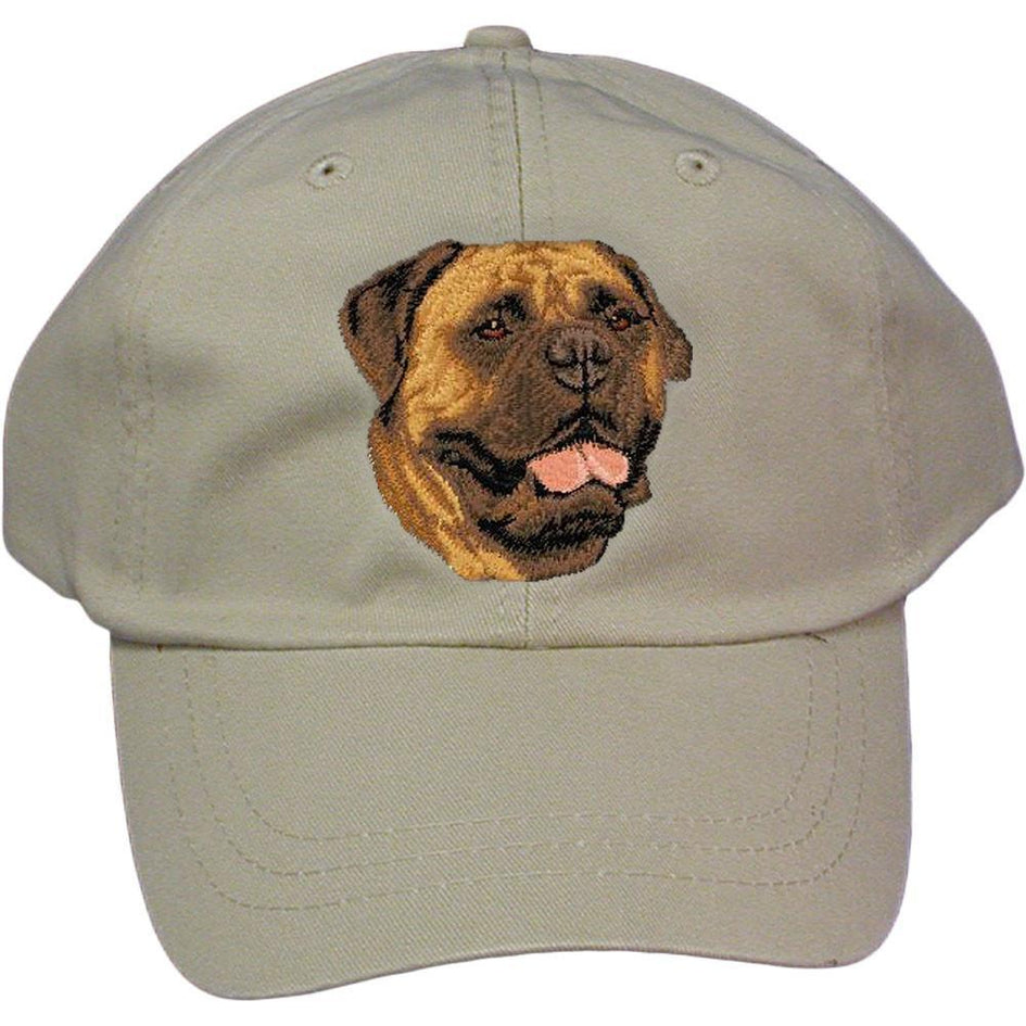 Embroidered Baseball Caps Grey  Bullmastiff D56