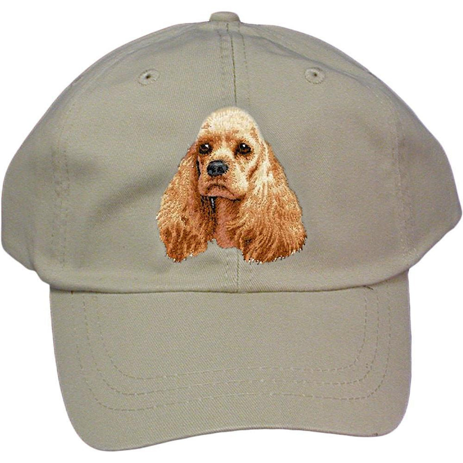 Embroidered Baseball Caps Grey  Cocker Spaniel D20