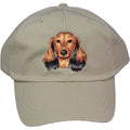 Embroidered Baseball Caps Grey  Dachshund D109