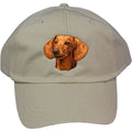 Embroidered Baseball Caps Grey  Dachshund D29