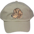 Embroidered Baseball Caps Grey  Dachshund DV360