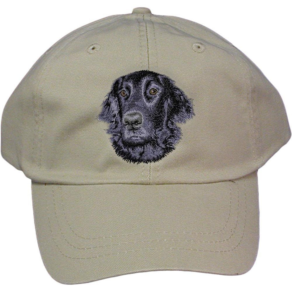 Embroidered Baseball Caps Grey  Flat Coated Retriever D53