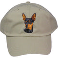 Embroidered Baseball Caps Grey  Miniature Pinscher D22
