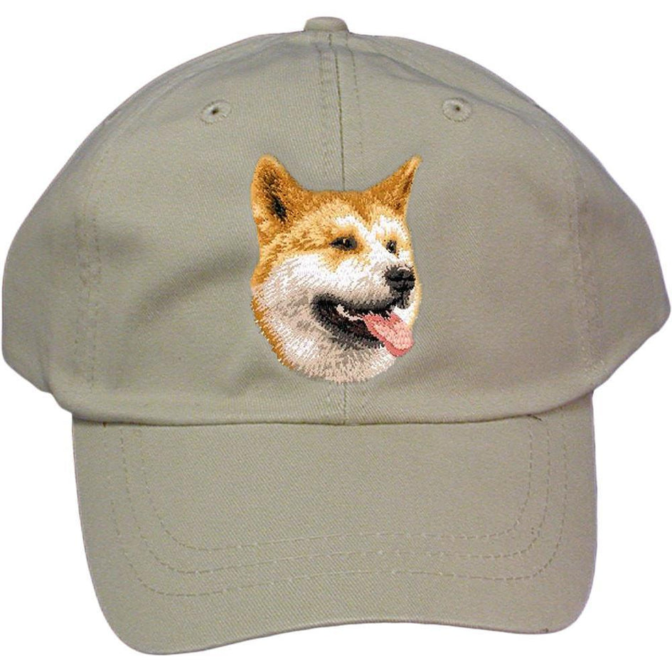 Embroidered Baseball Caps Grey  Shiba Inu D91