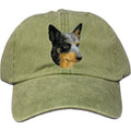 Embroidered Baseball Caps Green  Australian Cattle Dog D99