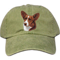 Embroidered Baseball Caps Green  Cardigan Welsh Corgi D12