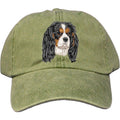 Embroidered Baseball Caps Green  Cavalier King Charles Spaniel DV375