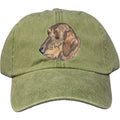 Embroidered Baseball Caps Green  Dachshund DV360