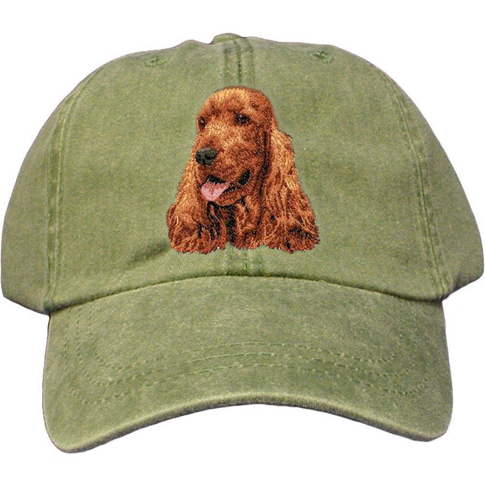 Embroidered Baseball Caps Green  English Cocker Spaniel D28