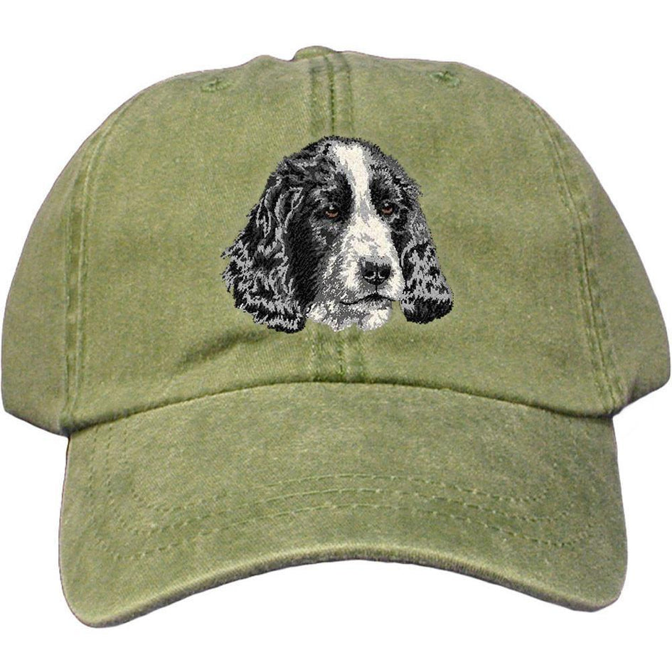 Embroidered Baseball Caps Green  English Cocker Spaniel DV377