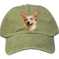 Embroidered Baseball Caps Green  Pembroke Welsh Corgi D34