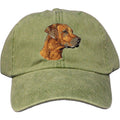 Embroidered Baseball Caps Green  Rhodesian Ridgeback DN297