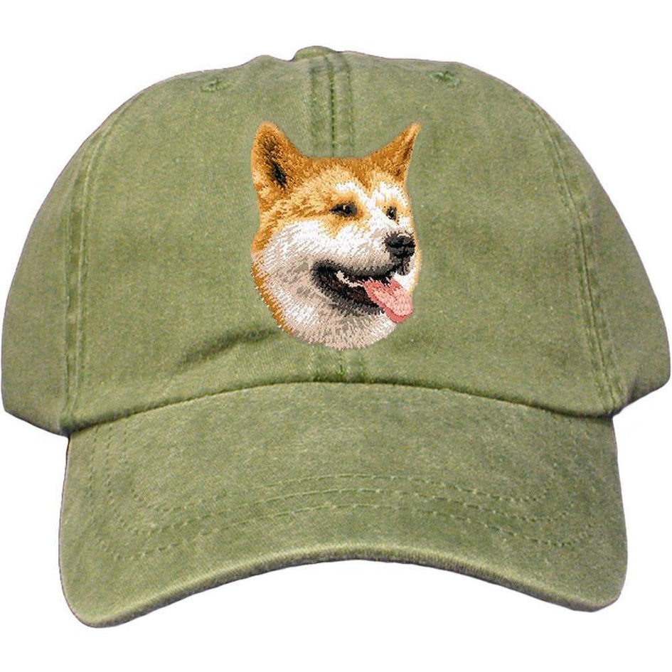 Embroidered Baseball Caps Green  Shiba Inu D91