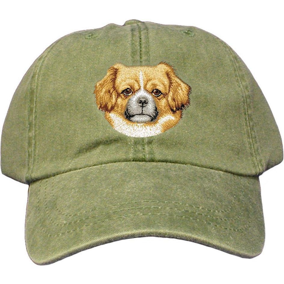 Embroidered Baseball Caps Green  Tibetan Spaniel D87