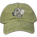 Embroidered Baseball Caps Green  Weimaraner DM339
