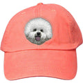 Embroidered Baseball Caps Peach  Bichon Frise DM406