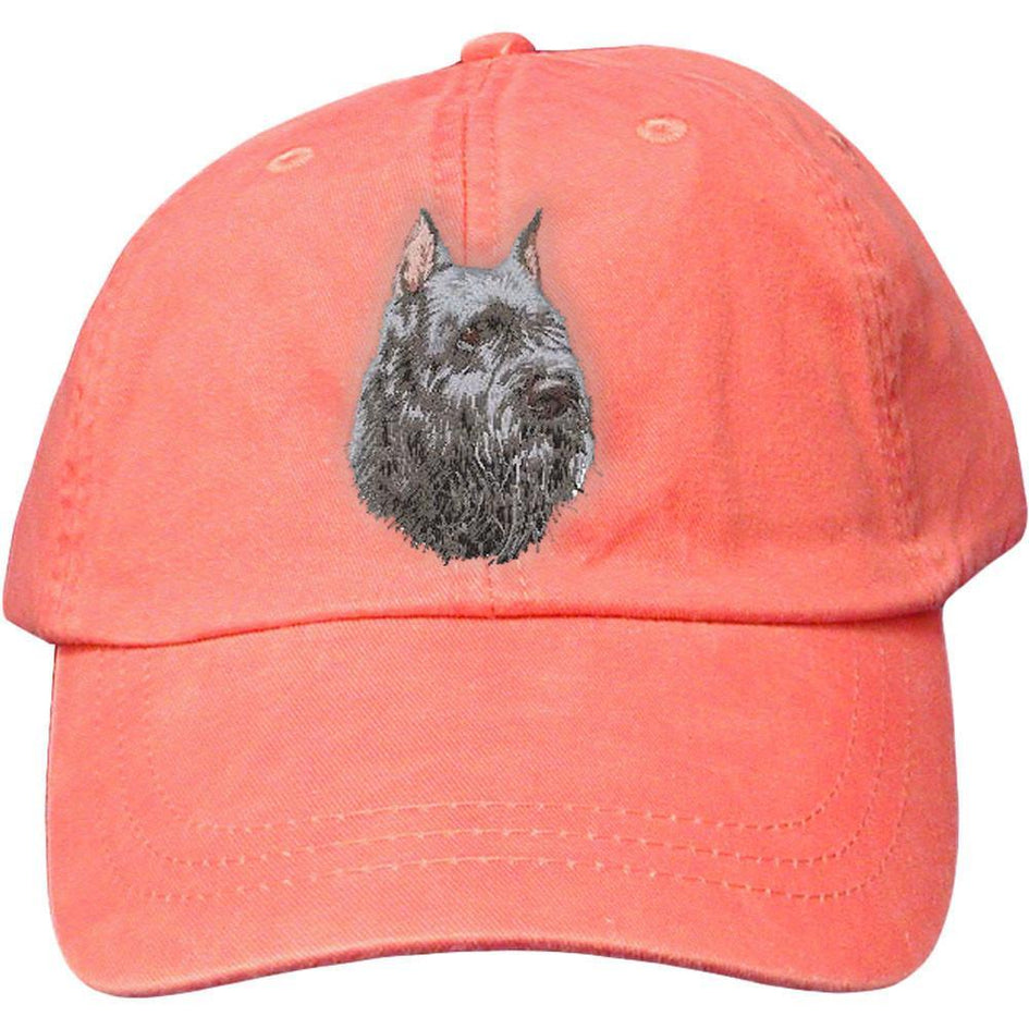 Embroidered Baseball Caps Peach  Bouvier des Flandres D105