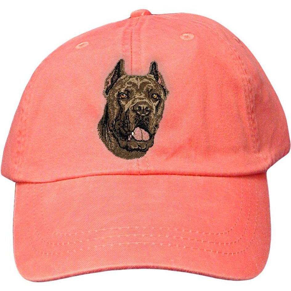 Embroidered Baseball Caps Peach  Cane Corso DV166