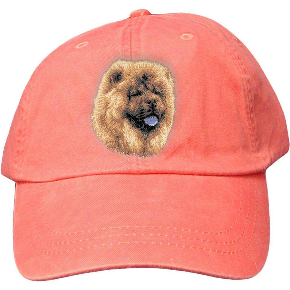 Embroidered Baseball Caps Peach  Chow Chow D118