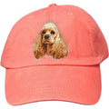 Embroidered Baseball Caps Peach  Cocker Spaniel D20