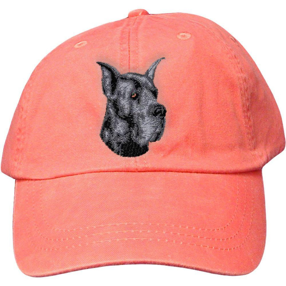 Embroidered Baseball Caps Peach  Great Dane D10