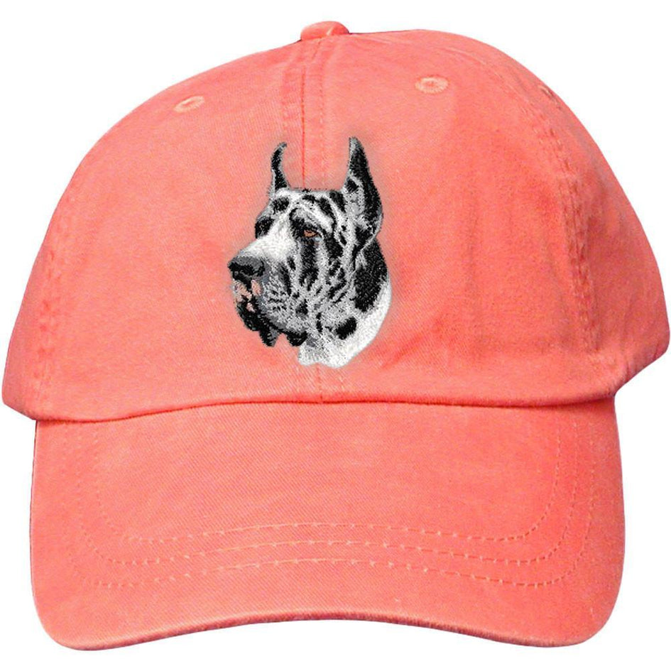 Embroidered Baseball Caps Peach  Great Dane D66