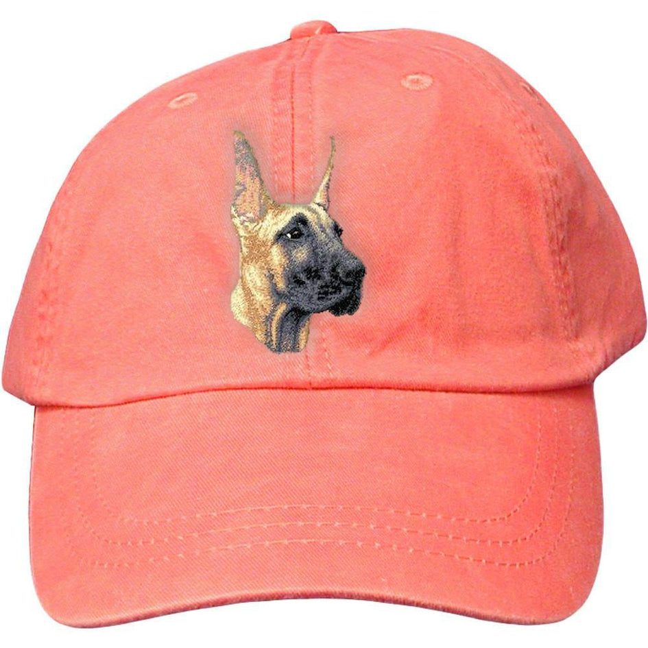 Embroidered Baseball Caps Peach  Great Dane D71