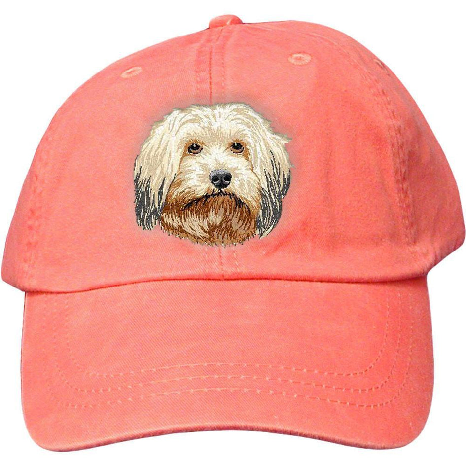 Embroidered Baseball Caps Peach  Havanese DV372