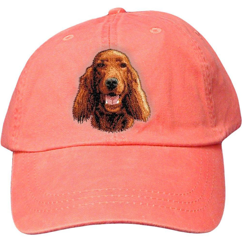 Embroidered Baseball Caps Peach  Irish Setter D23