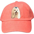 Embroidered Baseball Caps Peach  Maltese D64