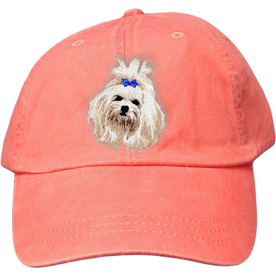 Embroidered Baseball Caps Peach  Maltese DM273