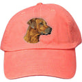 Embroidered Baseball Caps Peach  Rhodesian Ridgeback DN297