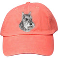 Embroidered Baseball Caps Peach  Schnauzer D133