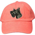 Embroidered Baseball Caps Peach  Scottish Terrier D32