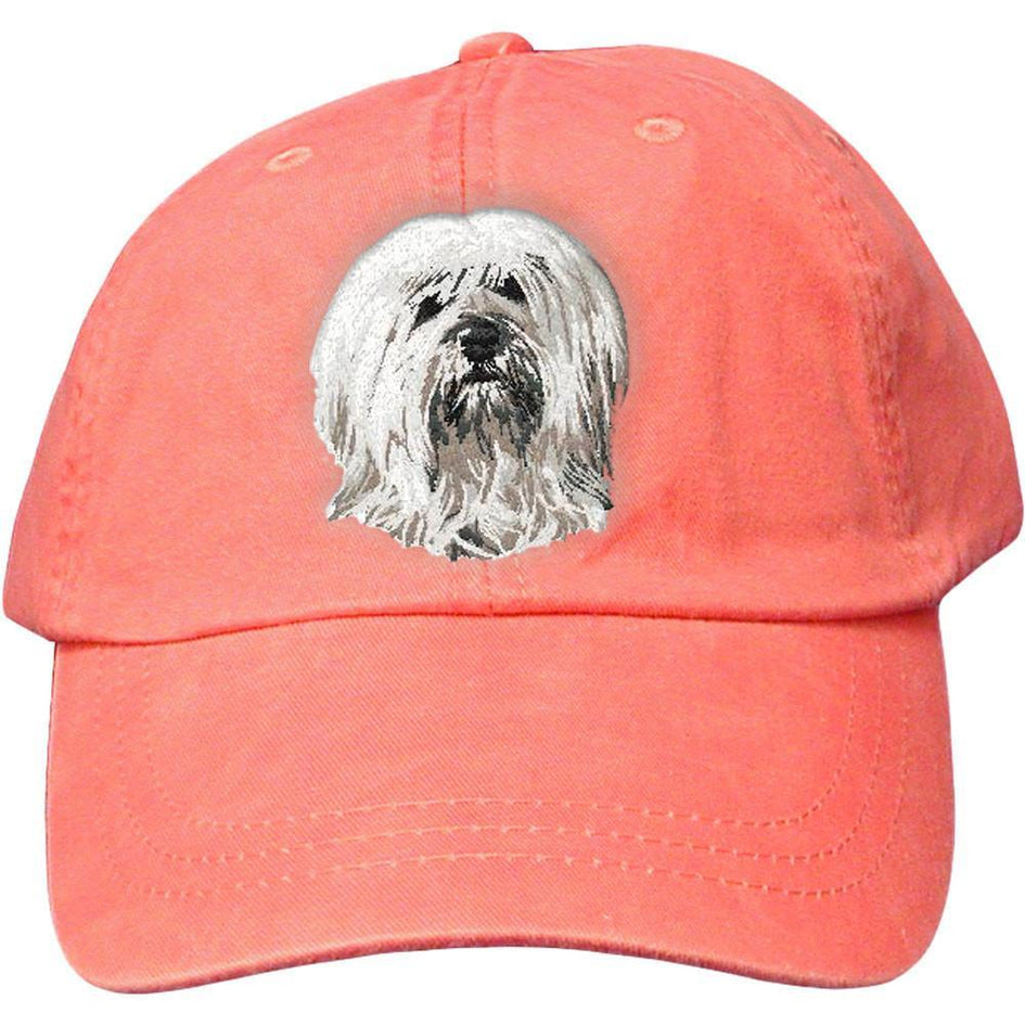 Embroidered Baseball Caps Peach  Tibetan Terrier DN391