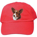 Embroidered Baseball Caps Red  Cardigan Welsh Corgi D12