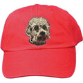 Embroidered Baseball Caps Red  Dandie Dinmont Terrier DJ299