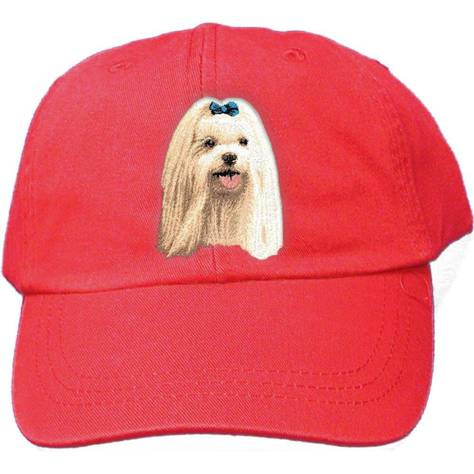 Embroidered Baseball Caps Red  Maltese D64